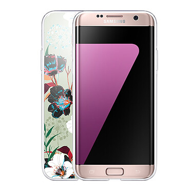 Avis LaCoqueFrançaise Coque Samsung Galaxy S7 Edge 360 intégrale transparente Motif Fleurs vert d'eau Tendance