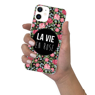 Evetane Coque iPhone 12 mini 360 intégrale transparente Motif La Vie en Rose Tendance pas cher