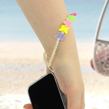 Acheter Avizar Bijou de Téléphone Bracelet à Perles et Papillons multicolore Collection Summer
