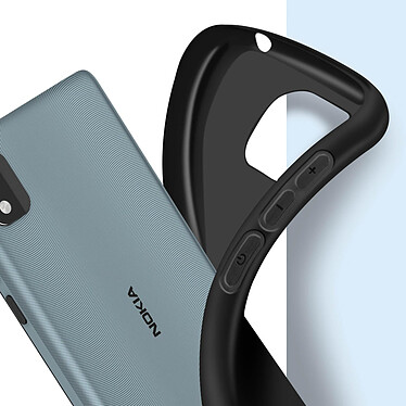 Acheter Avizar Coque Silicone pour Nokia C2 2nd Edition Flexible Antichoc Bords Surélevés  Noir