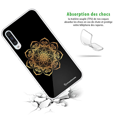 Avis LaCoqueFrançaise Coque Samsung Galaxy A50 360 intégrale transparente Motif Mandala Or Tendance