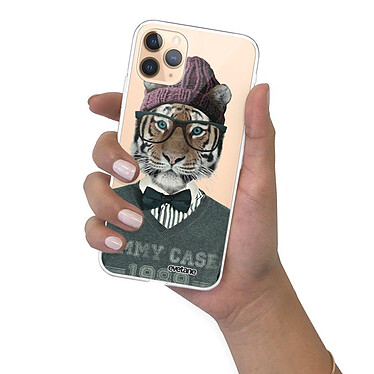 Evetane Coque iPhone 11 Pro silicone transparente Motif Tigre Fashion ultra resistant pas cher