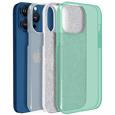 Avis Avizar Coque iPhone 13 Pro Max Paillette Amovible Silicone Semi-rigide vert