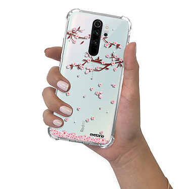 Evetane Coque Xiaomi Redmi Note 8 Pro anti-choc souple angles renforcés transparente Motif Chute De Fleurs pas cher