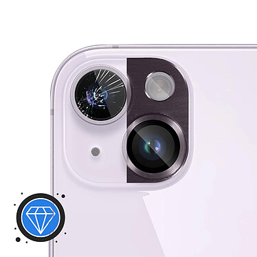 Acheter Avizar Film Caméra pour iPhone 14 et 14 Plus Verre Trempé + Alliage d'Aluminium  Violet