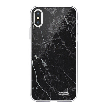 Evetane Coque iPhone Xs Max silicone transparente Motif Marbre noir ultra resistant
