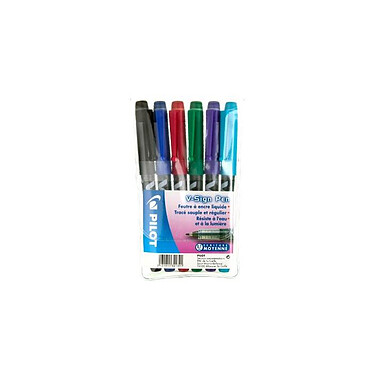 PILOT Pochette de 6 stylos feutre V-Sign pointe moyenne 0.6mm couleurs assortis
