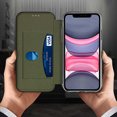 Acheter Avizar Étui Apple iPhone 11 Housse Simili-Cuir Clapet Porte-carte Support Vidéo Bleu