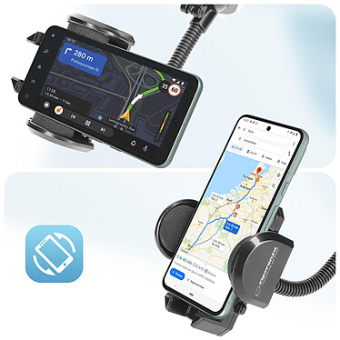 Acheter Avizar Support Voiture Smartphone Pare-Brise Bras flexible Orientable 360°  Noir