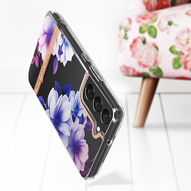 Acheter Avizar Coque pour Samsung Galaxy S22 Dos Rigide Contour Silicone  Motif Fleurs Violettes