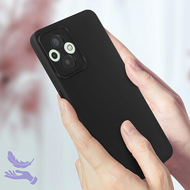 Acheter Avizar Coque pour Oppo Reno 8 Lite 5G Silicone Semi-rigide Finition Soft-touch Fine  noir