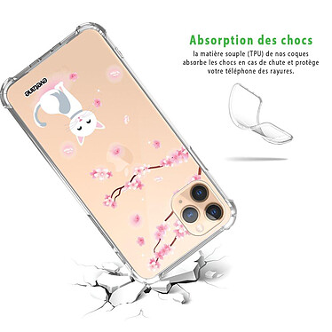 Avis Evetane Coque iPhone 11 Pro anti-choc souple angles renforcés transparente Motif Chat et Fleurs