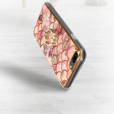 Acheter Avizar Coque iPhone 7 Plus et 8 Plus Bi-matière Bague de Maintien Motif Écaille Rose