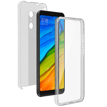 Avizar Coque Xiaomi Redmi 5 Protection Silicone + Arrière Polycarbonate - Transparent