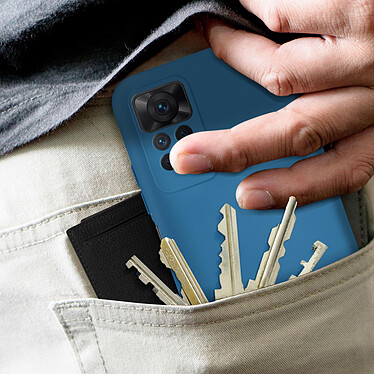 Avizar Coque pour Xiaomi Redmi Note 11 Pro 5G Silicone Semi-rigide Finition Soft-touch Fine  bleu pas cher