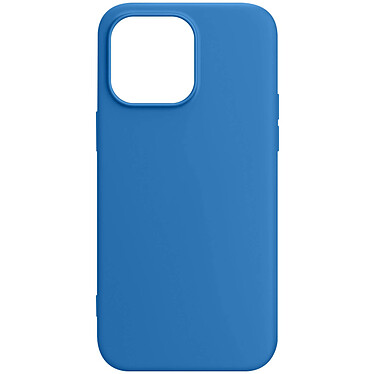 Avizar Coque pour iPhone 15 Pro Silicone Premium Semi rigide Finition Mate Douce  Bleu