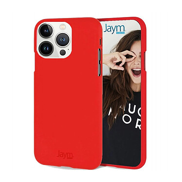 Jaym Coque pour Apple iPhone 13 Pro Premium Soft Feeling Rouge