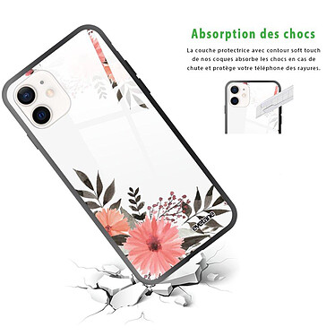 Avis Evetane Coque iPhone 12 Mini Coque Soft Touch Glossy Fleurs roses Design