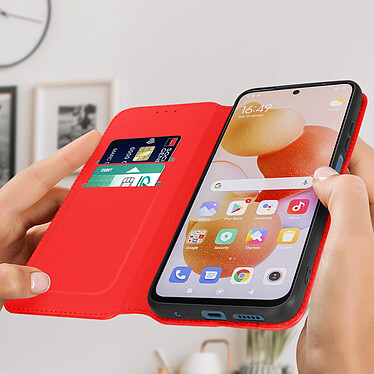Avis Avizar Housse pour Xiaomi Redmi Note 11 Pro 5G Portefeuille Fonction Support Vidéo  rouge