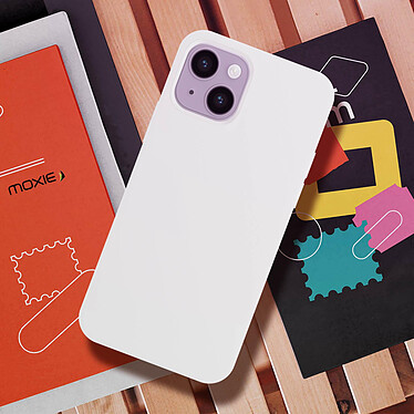 Acheter Moxie Coque pour iPhone 14 Hybride Semi-rigide Fine Légère Intérieur Doux  blanc