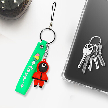 Avizar Porte-clé Dragonne Figurine Série Coréenne Squid Game Bracelet Silicone Vert pas cher
