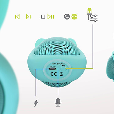Acheter Moxie Enceinte Bluetooth 3W Autonomie 3h Design Lapin Lumineux  Bleu
