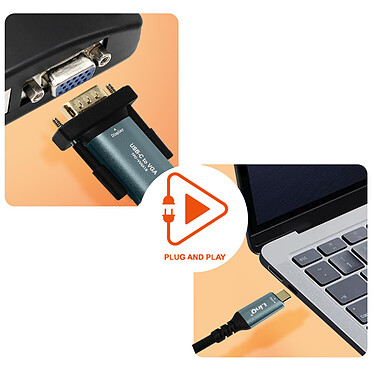 Acheter LinQ Câble USB-C vers VGA Full HD 1080p Plug and Play Longueur 1.8m