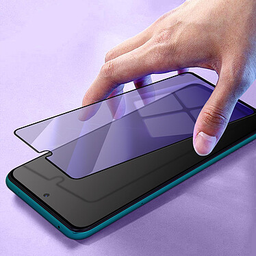 Avizar Protège écran pour Xiaomi Redmi Note 9 Pro Max Anti-lumière Bleue Noir pas cher