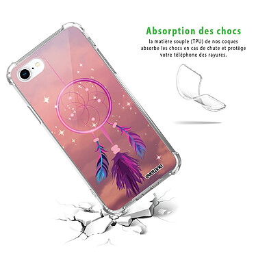 Avis Evetane Coque iPhone 7/8/ iPhone SE 2020 anti-choc souple angles renforcés transparente Motif Attrape rêve rose