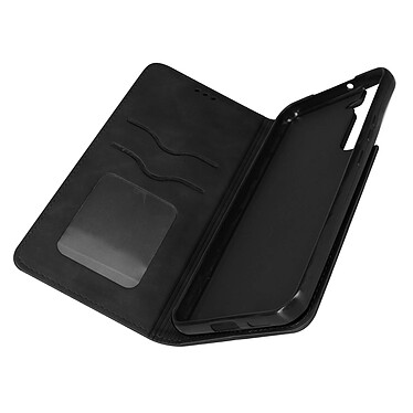Avizar Etui Folio pour Samsung Galaxy S22 Plus Porte Carte Simili Cuir Daim  noir
