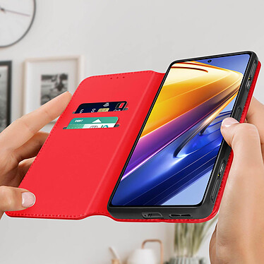 Avis Avizar Housse pour Xiaomi Poco F4 GT Clapet Magnétique Portefeuille Fonction Support Vidéo  rouge