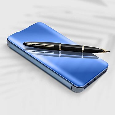 Acheter Avizar Housse Samsung Galaxy A03s Clapet translucide Design Miroir Support Vidéo bleu