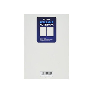 FILOFAX Recharge pour carnet de notes rechargeable format A5, unie, Blanc