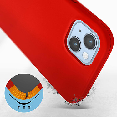 Avis Avizar Coque pour iPhone 14 Plus Silicone Semi-rigide Finition Soft-touch Fine  rouge