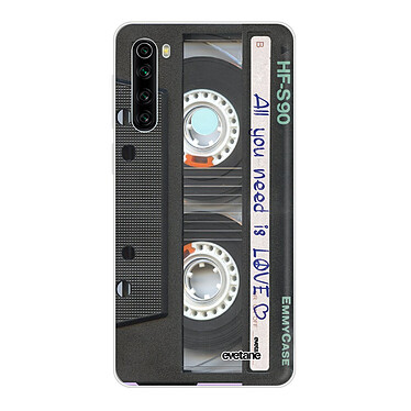 Evetane Coque Xiaomi Redmi Note 8 T 360 intégrale transparente Motif Cassette Tendance