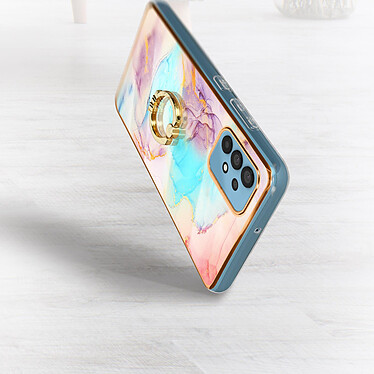 Acheter Avizar Coque Samsung Galaxy A32 Bi-matière Bague de maintien Motif marbre multicolore