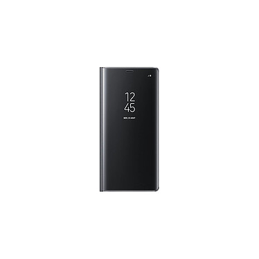 Evetane Etui Huawei P30 Lite à rabat clear view translucide Support Miroir Anti chocs Noir