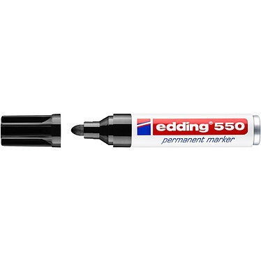 EDDING Marqueur Permanent 550 Pointe Ronde Noir 3-4 mm