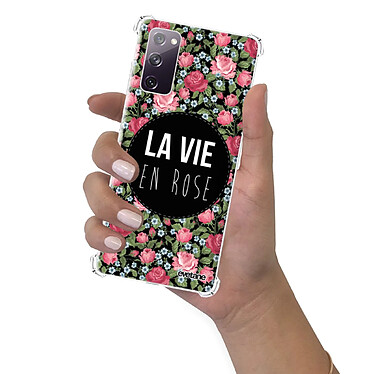 Evetane Coque Samsung Galaxy S20 FE anti-choc souple angles renforcés transparente Motif La Vie en Rose pas cher