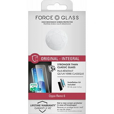 Force Glass Protection d'écran pour Oppo Reno 6 en Verre Organique 2.5D Original Transparent pas cher