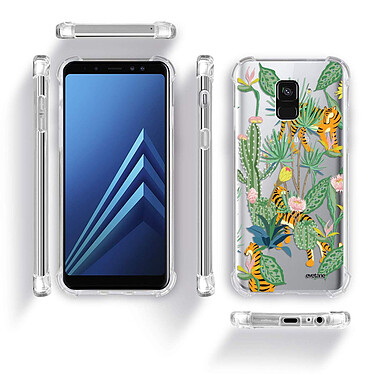 Acheter Evetane Coque Samsung Galaxy A8 2018 anti-choc souple angles renforcés transparente Motif Tigres et Cactus
