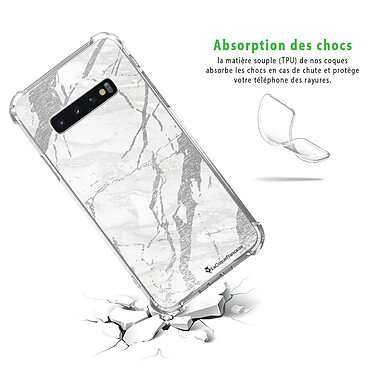 Avis LaCoqueFrançaise Coque Samsung Galaxy S10 anti-choc souple angles renforcés transparente Motif Marbre gris