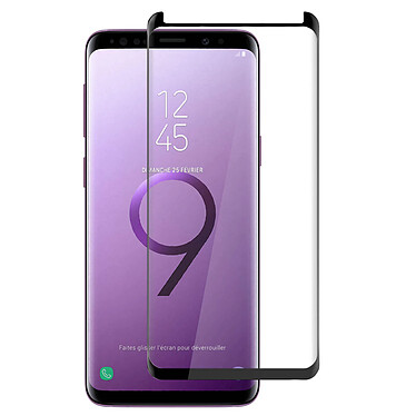 iMak Film pour Galaxy S9 Verre Trempé Incurvé  Ultra-résistant 9H Contour Noir