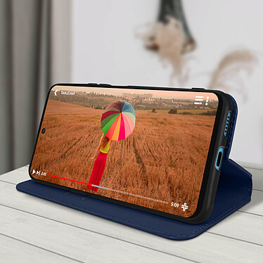 Acheter Avizar Housse Xiaomi Poco M4 Pro 4G Portefeuille Fonction Support Vidéo bleu nuit