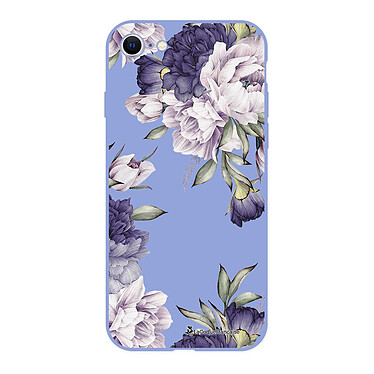 LaCoqueFrançaise Coque iPhone 7/8/ iPhone SE 2020 Silicone Liquide Douce lilas Pivoines Violettes