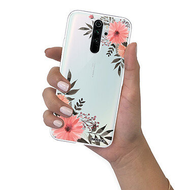 Evetane Coque Xiaomi Redmi Note 8 Pro 360 intégrale transparente Motif Fleurs roses Tendance pas cher