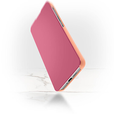 Avizar Housse pour Samsung Galaxy S21 Ultra Clapet translucide Design Miroir Support Vidéo Rose gold pas cher