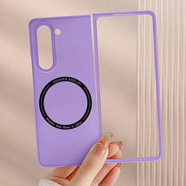 Avizar Coque MagSafe pour Samsung Galaxy Z Fold 5 Rigide Design Fin  Violet pas cher