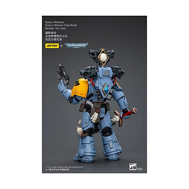 Warhammer 40k - Figurine 1/18 Space Marines Space Wolves Claw Pack Brother Torrvald 12 cm pas cher