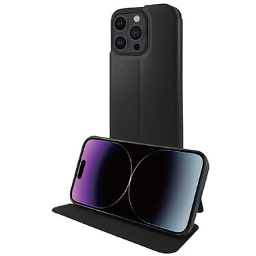 Myway Étui Folio pour iPhone 15 Pro Max Fonction Stand Noir